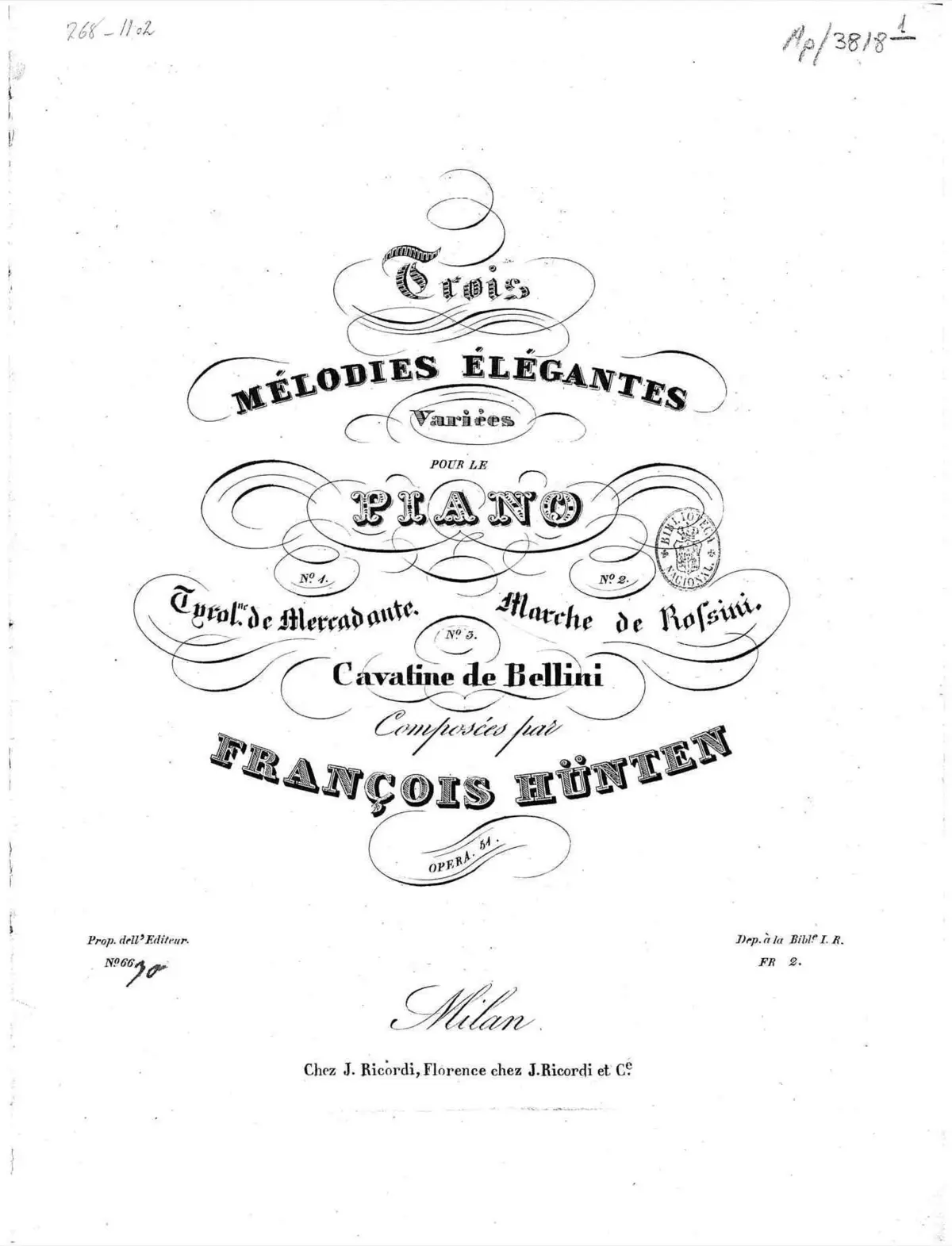 3 Mélodies élégantes - Page 1