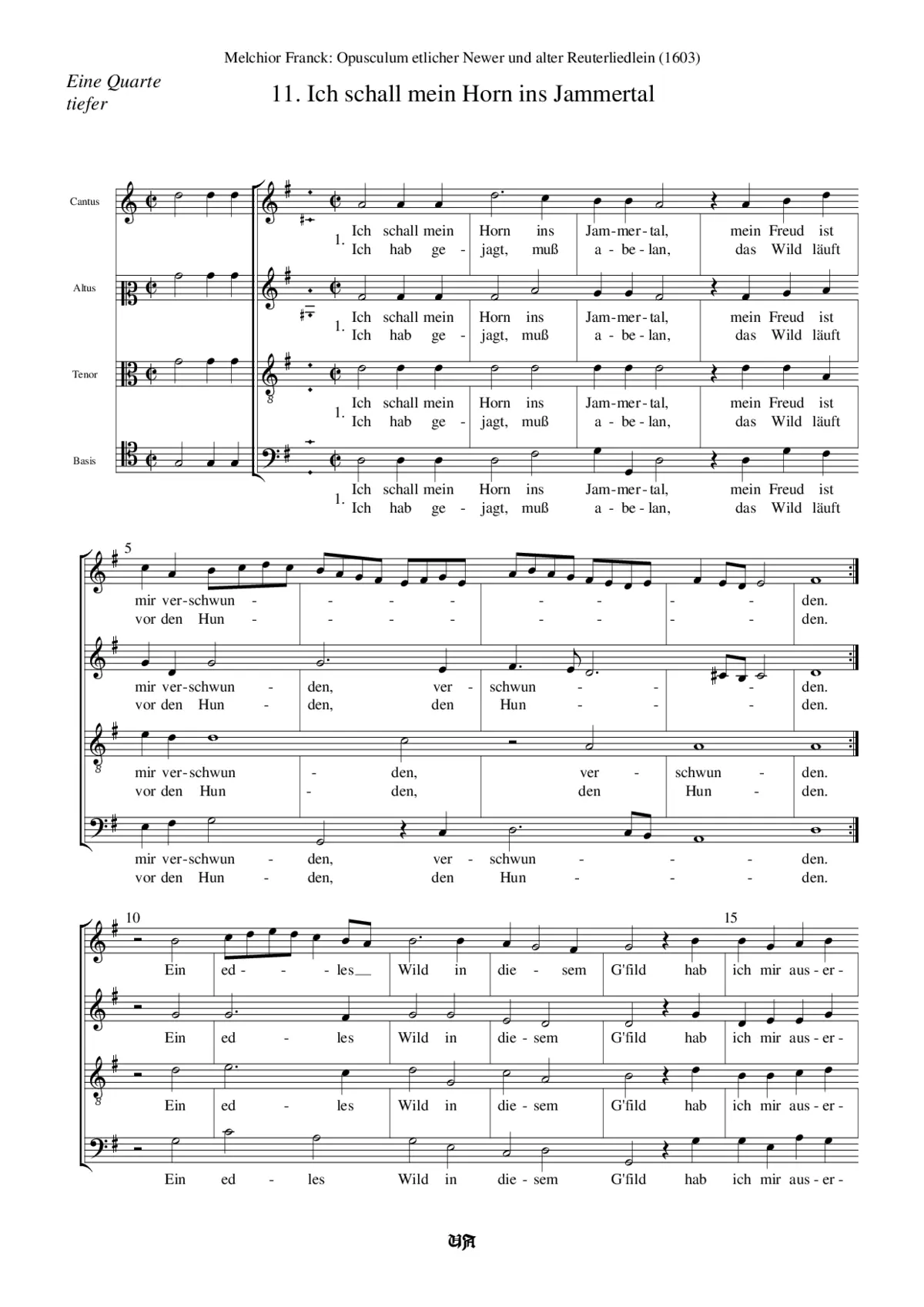 Ich schall mein Horn ins Jammertal - Page 1