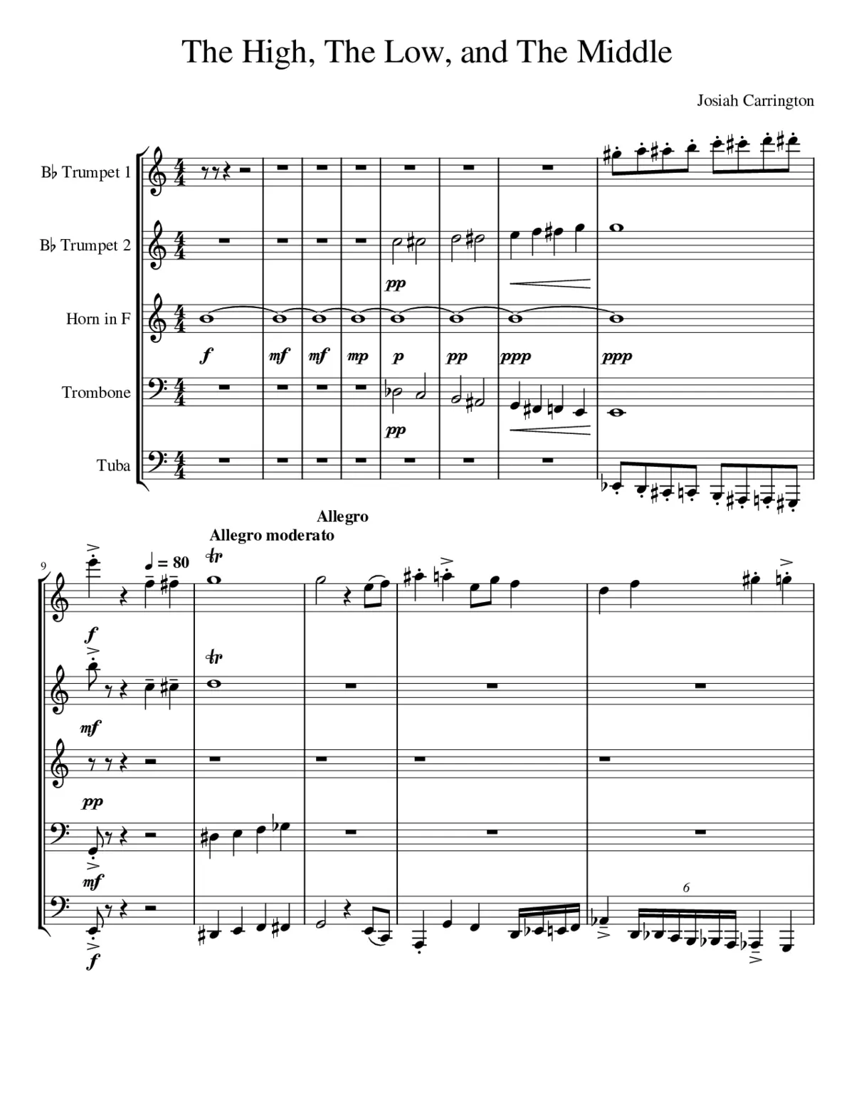 The High The Low and The Middle Final Draft - Page 1