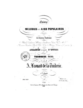 Quinze mélodies et airs populaires faciles de divers auteurs arrangés en forme d'études pour trombone seul