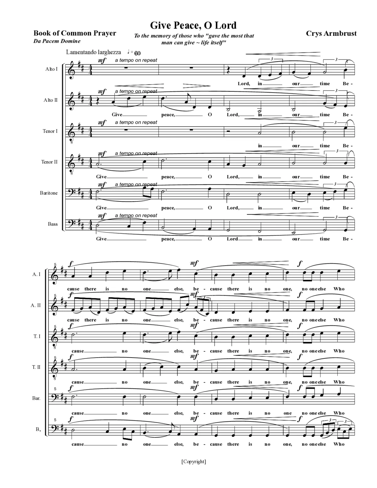 Give peace, O Lord - Page 1