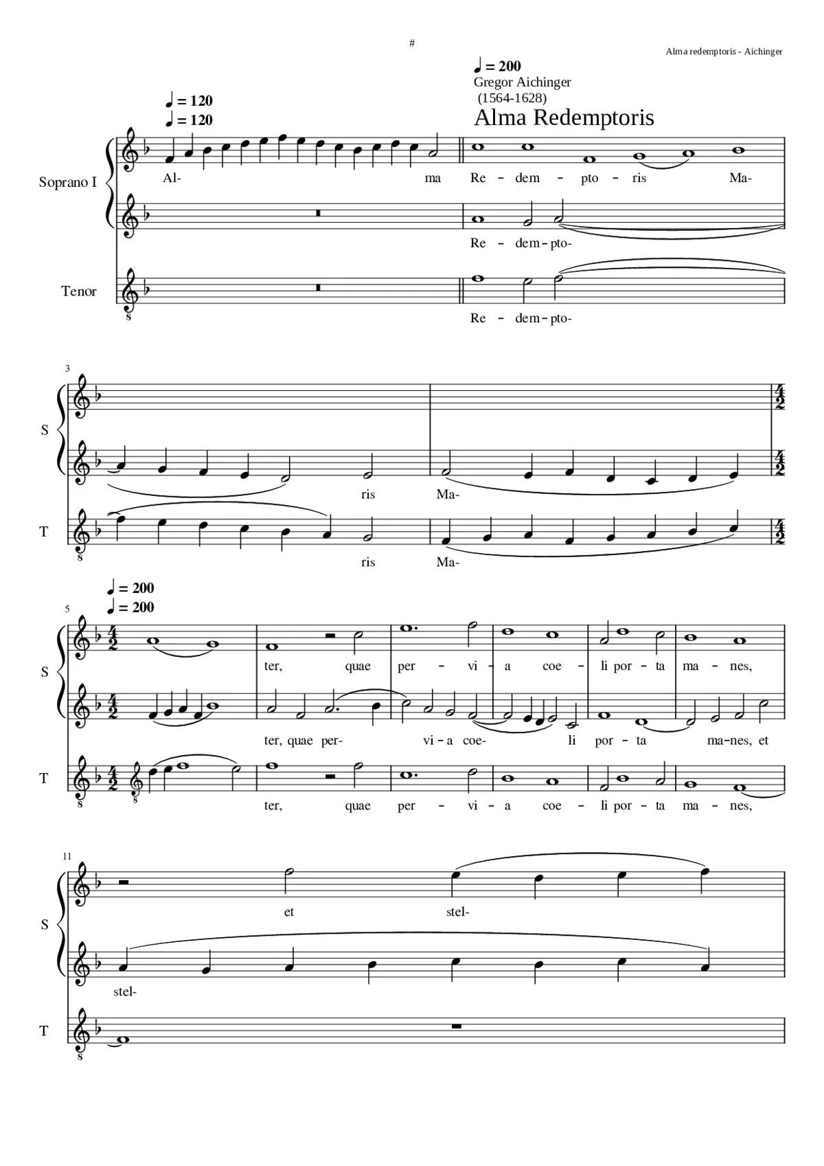 Alma Redemptoris mater a 3 - Page 1