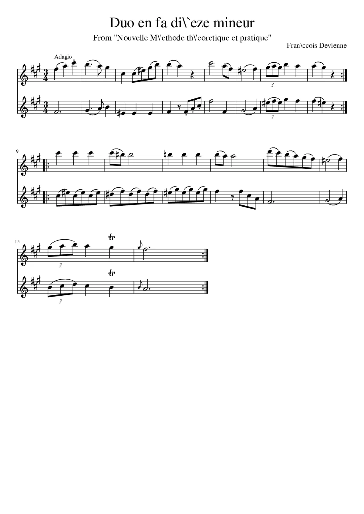 Duo en fa di\eze mineur - Page 1