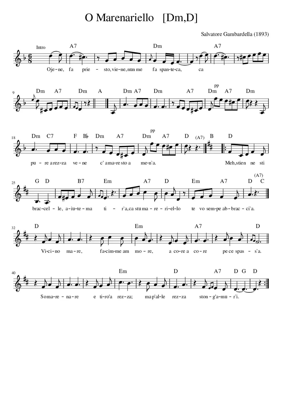O Marenariello [DmD] - Page 1