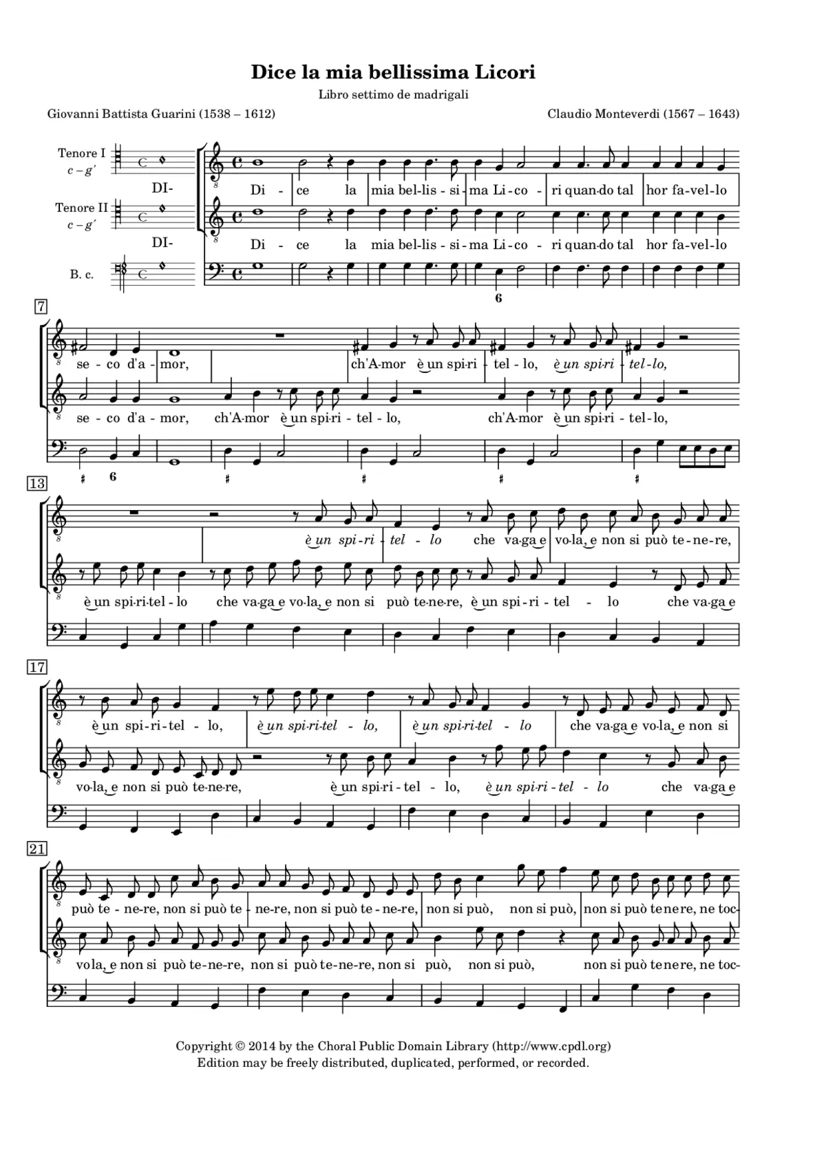 Dice la mia bellissima Licori - Page 1