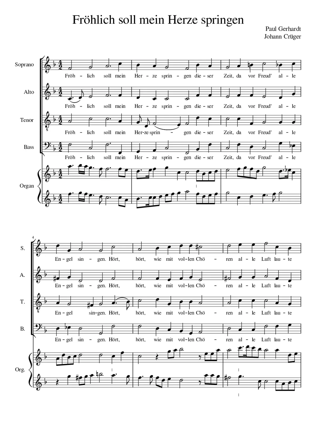 Fröhlich soll mein Herze springen - Page 1
