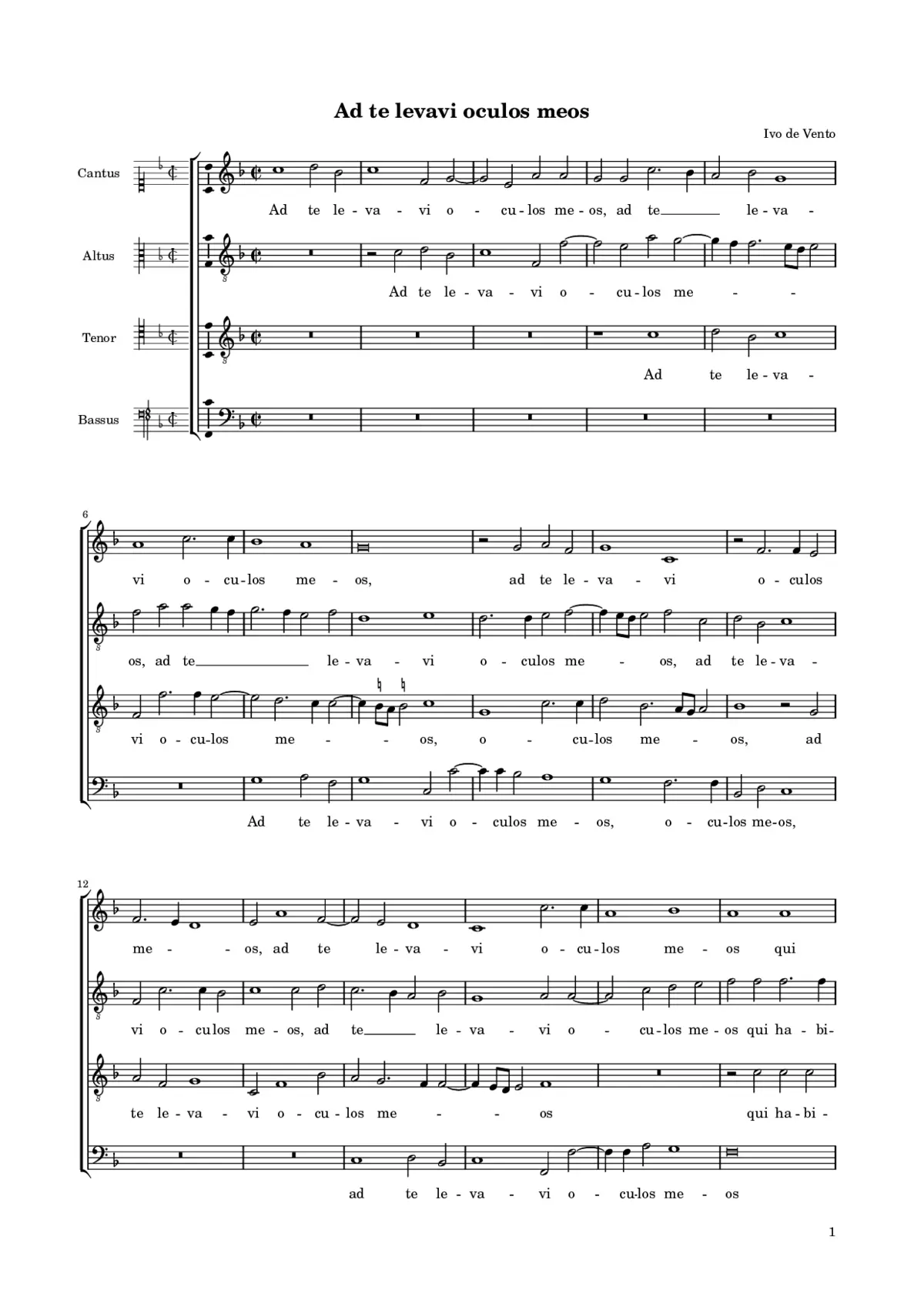 Ad te levavi oculos meos - Page 1