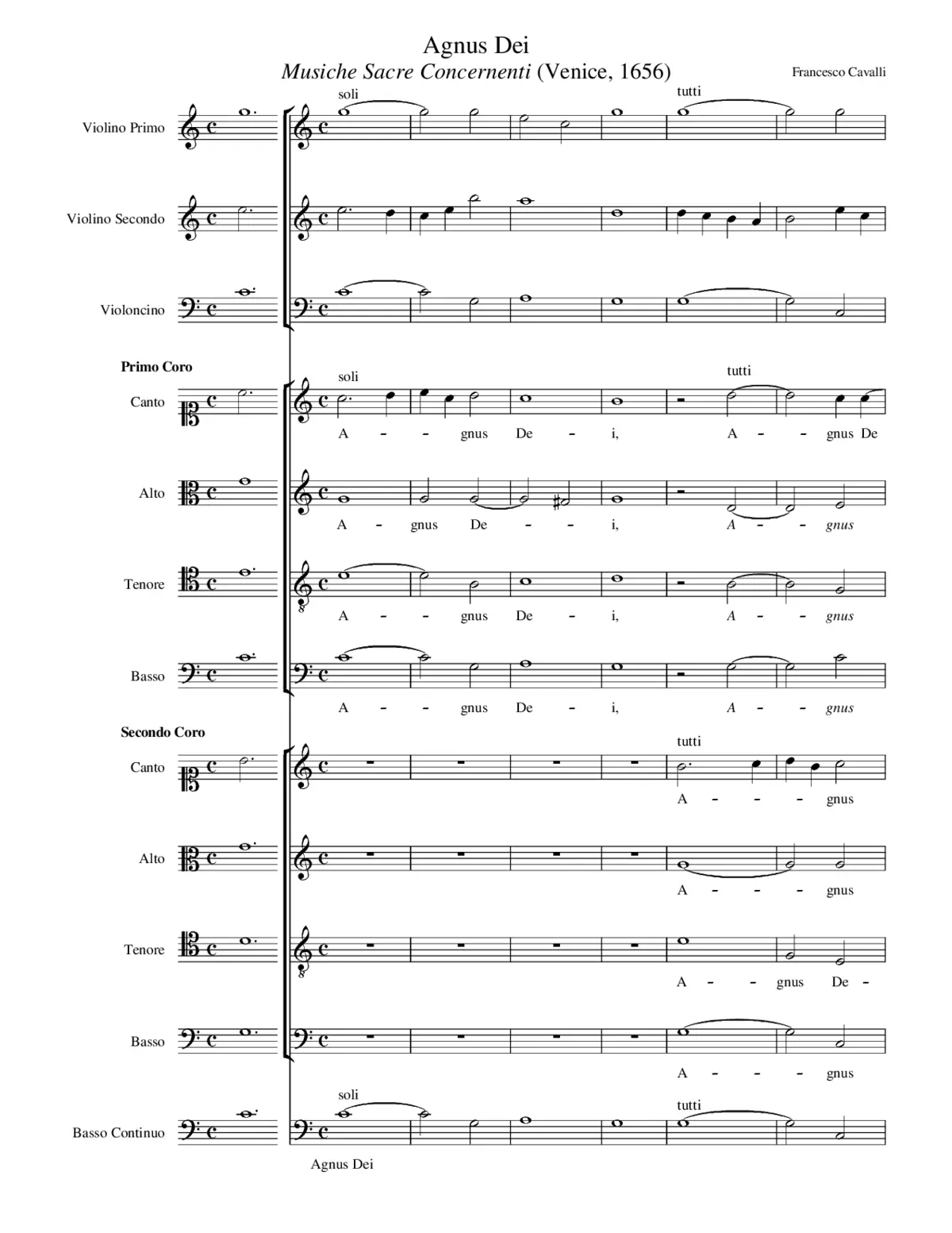 Agnus Dei (from Missa Concertata) - Page 1
