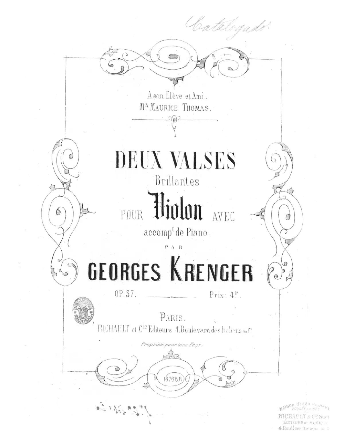 Deux valses brillantes - Page 1