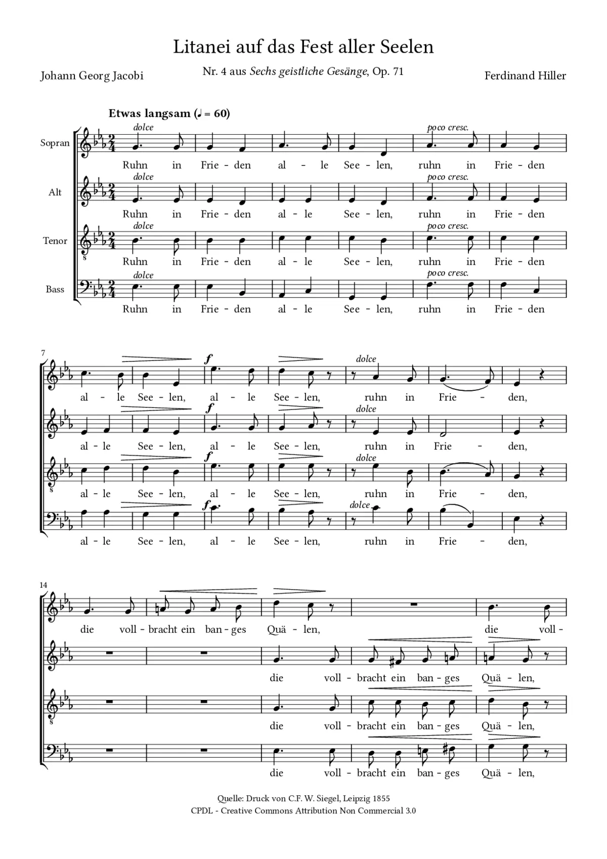 Litanei auf das Fest aller Seelen - Page 1