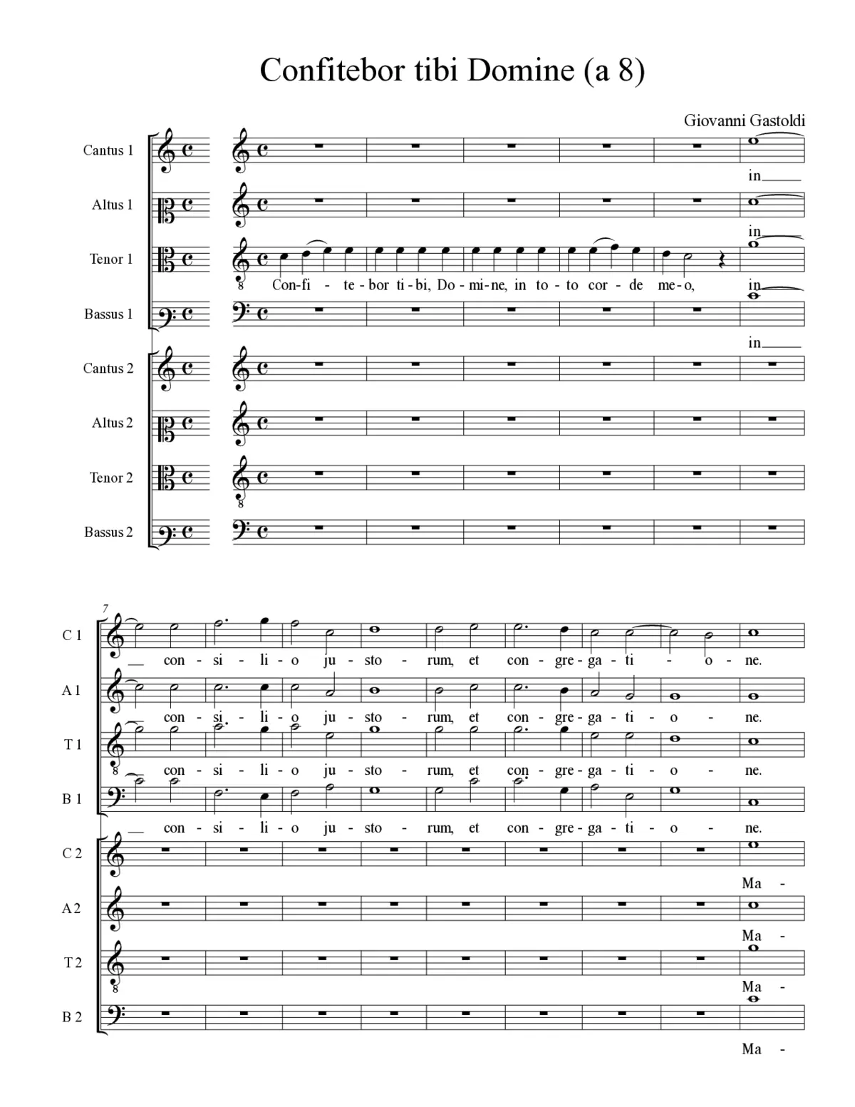 Confitebor tibi Domine (a 8) - Page 1