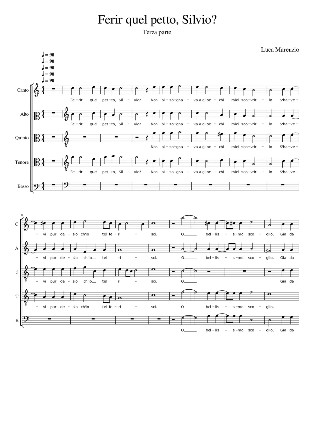 Ferir quel petto Silvio? - Page 1