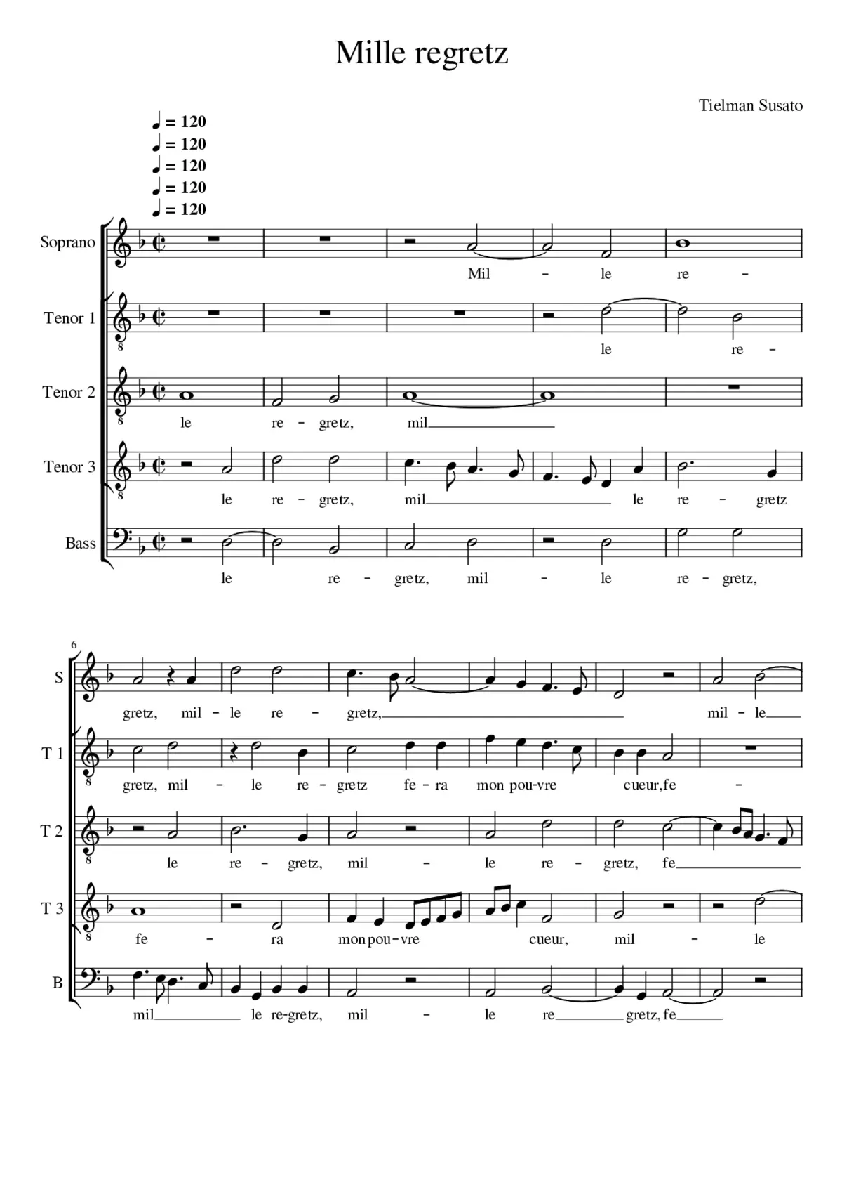 Mille regretz - Page 1