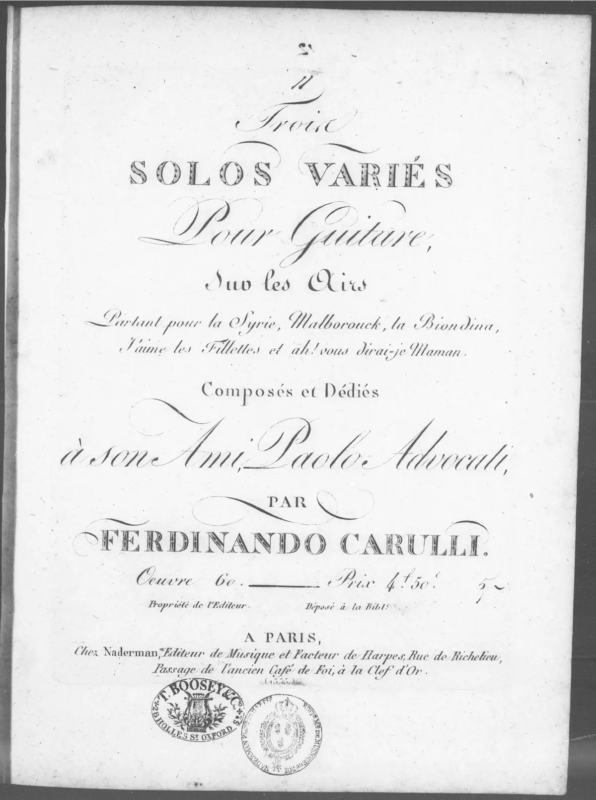 3 Solos Variés pour Guitare - Page 1