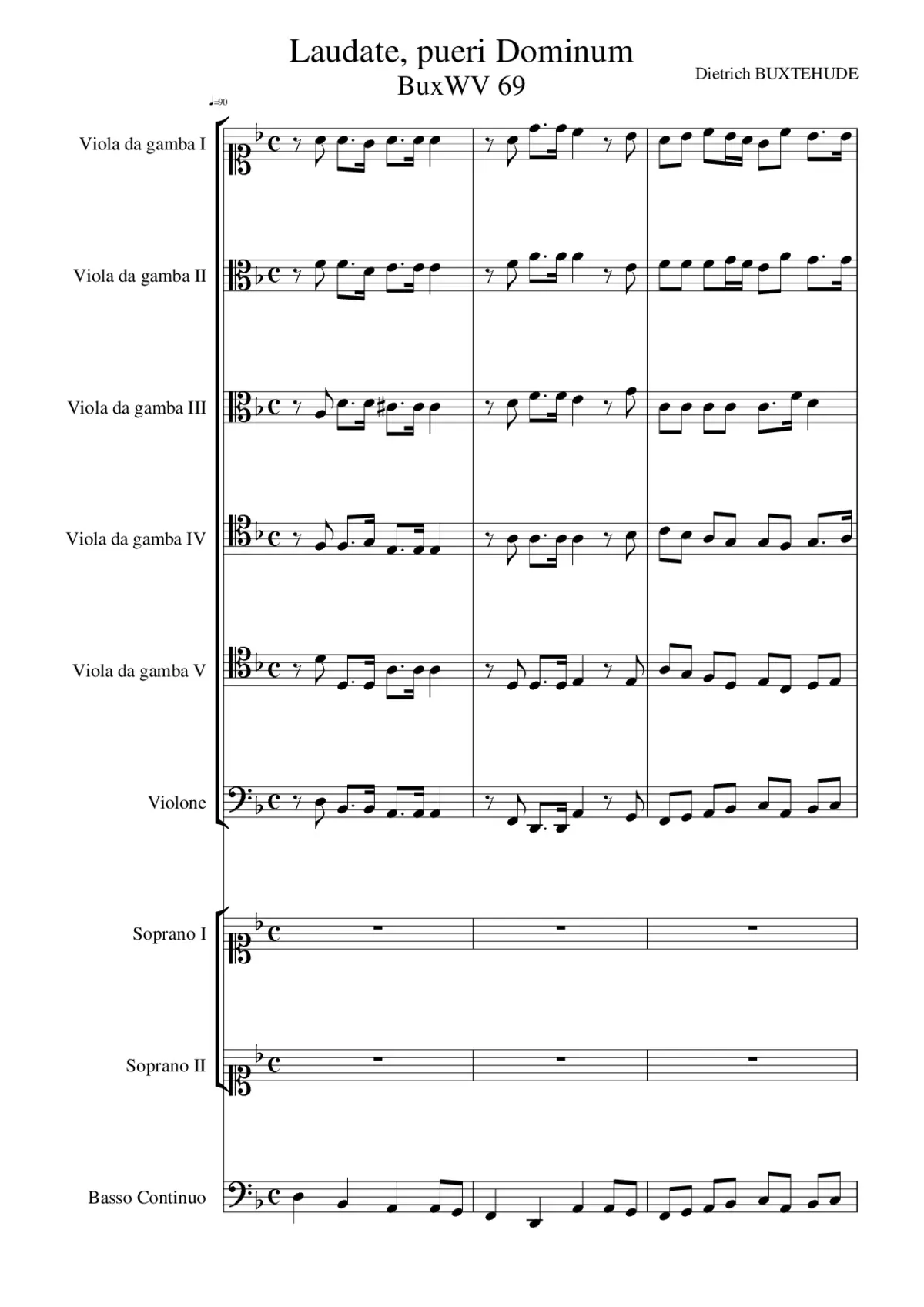 Laudate, pueri Dominum (BuxWV 69) - Page 1