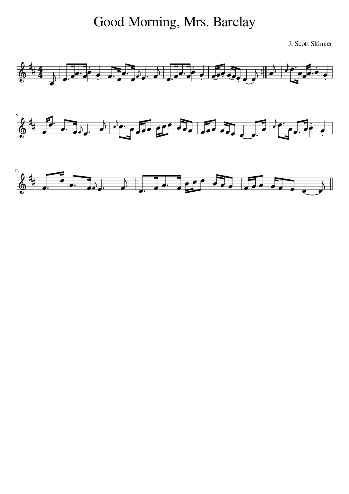 Good Morning Mrs. Barclay - Page 1