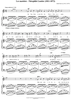 Les matelots, Op. 2, No. 2