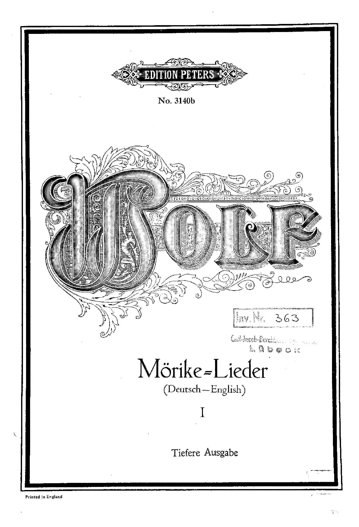 Mörike Lieder - Page 1