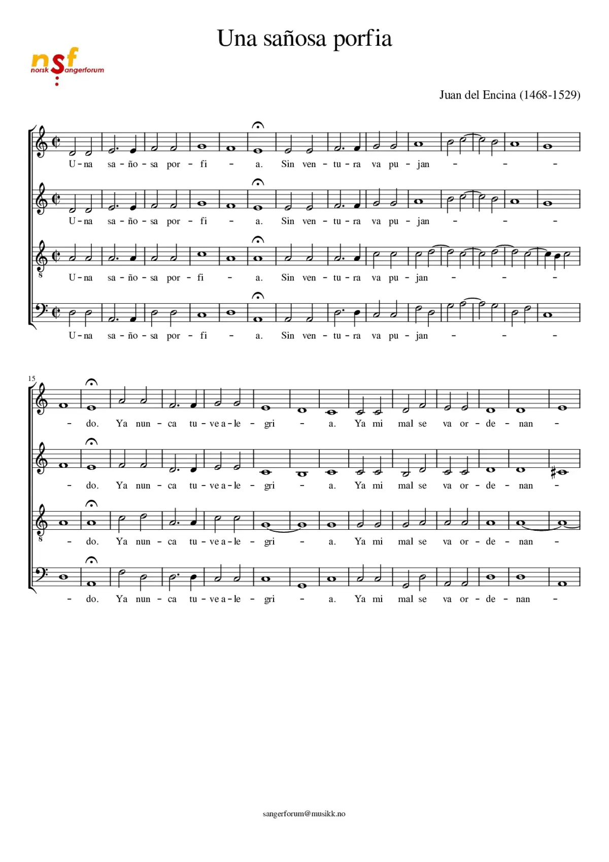 Una sañosa porfía - Page 1