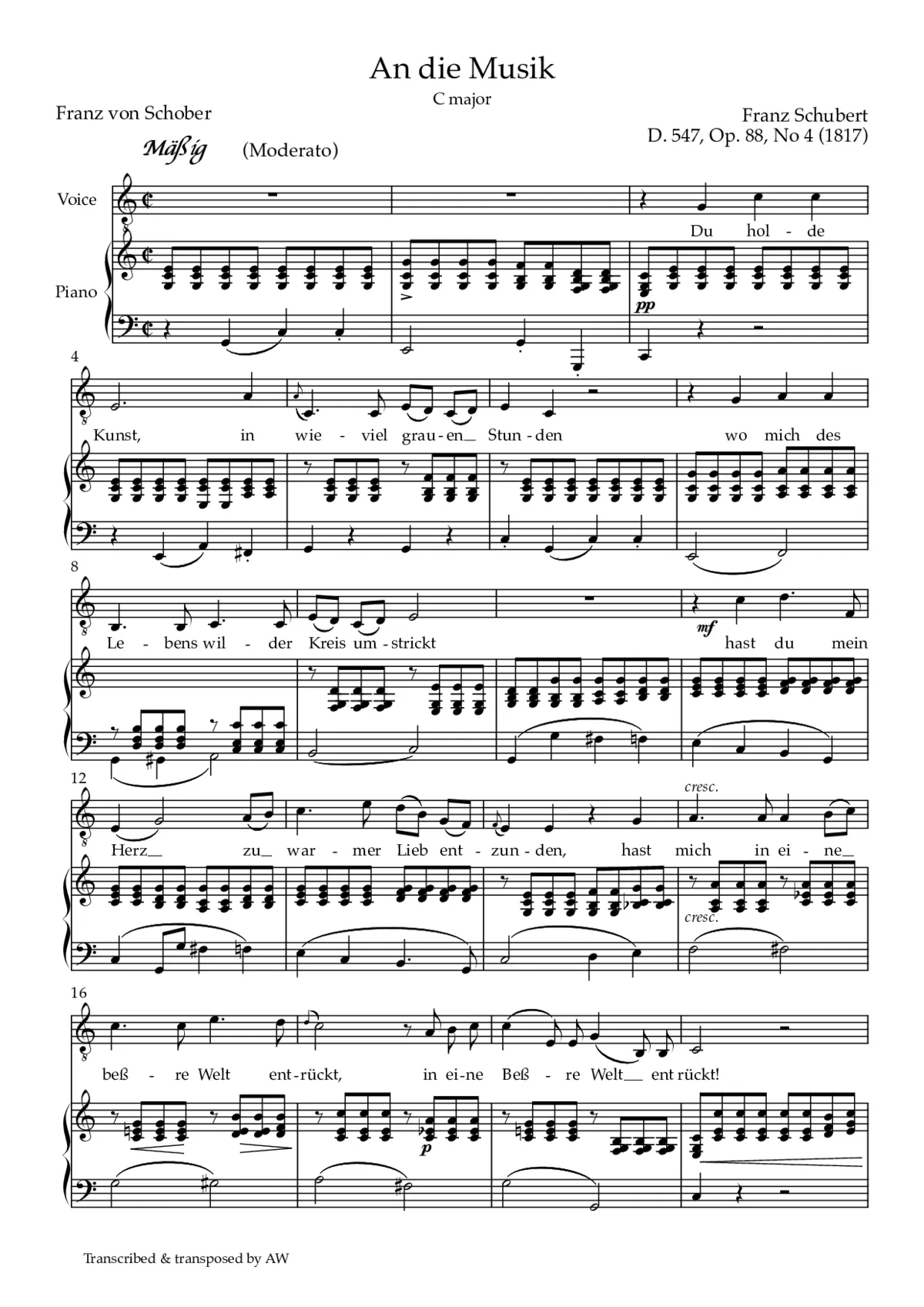 An die Musik - Page 1