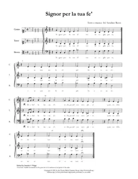 Signor per la tua fè