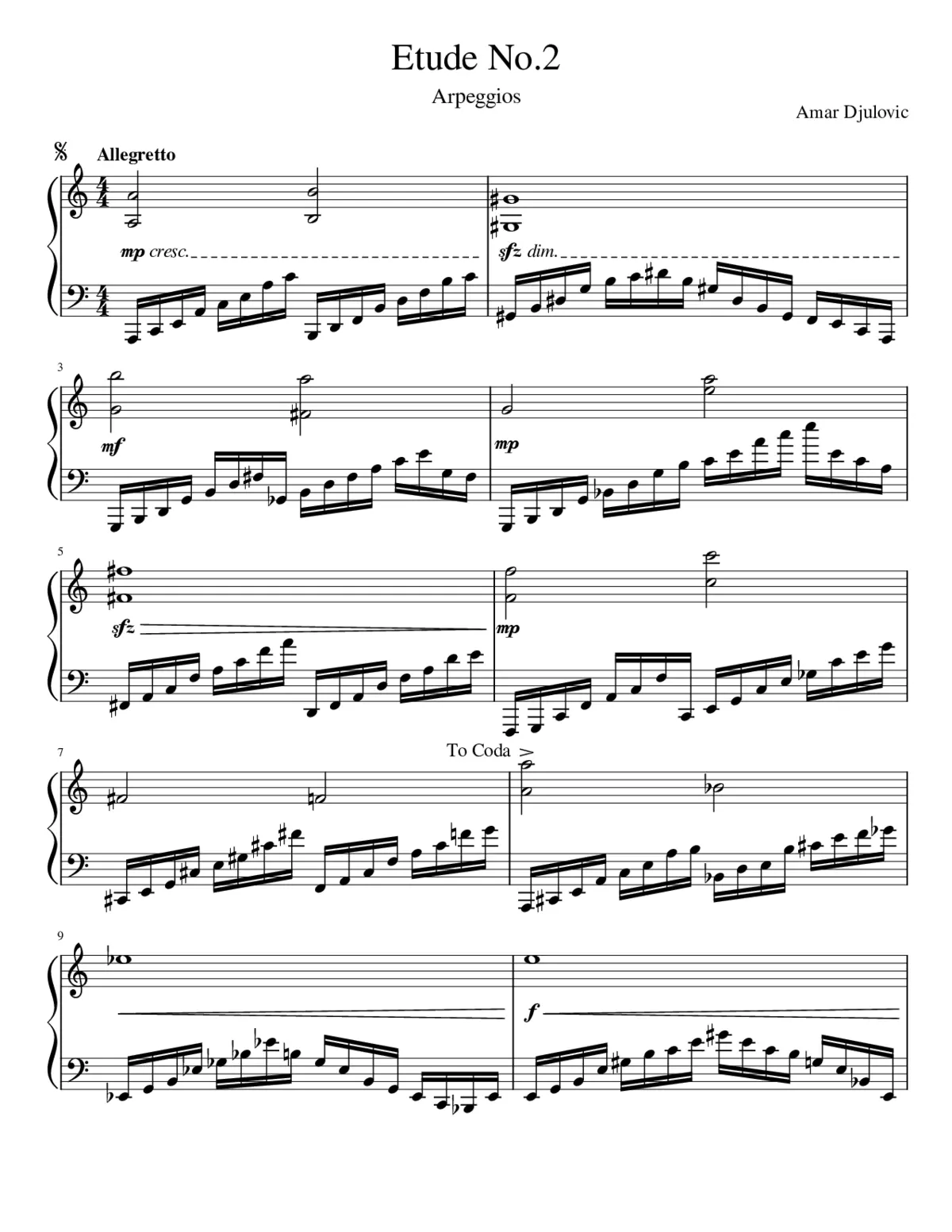 Etude No.2 - Page 1