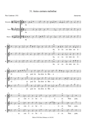 Aetas Carmen Melodiae