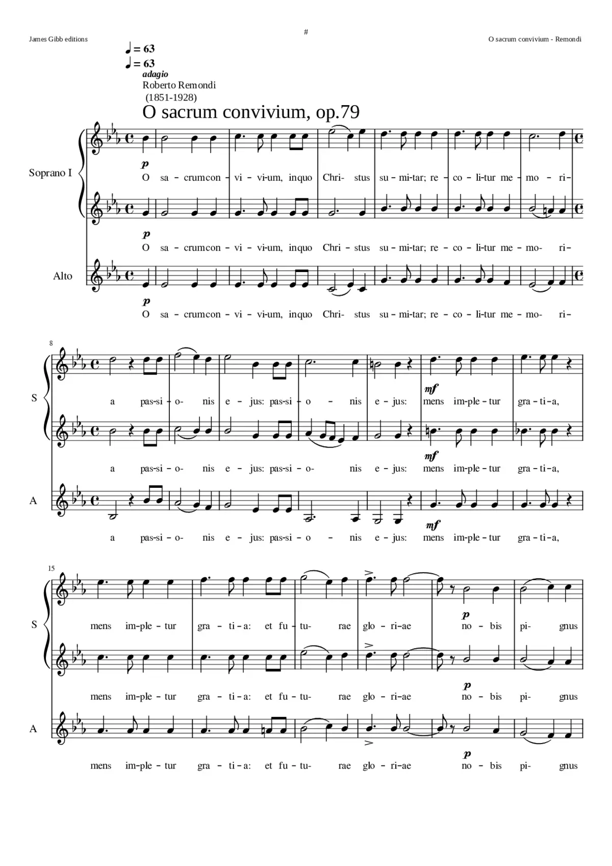 O sacrum convivium - Page 1