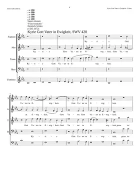 Kyrie Gott Vater in Ewigkeit SWV 420