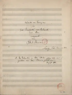 Andante und Variationen für zwei pianoforte