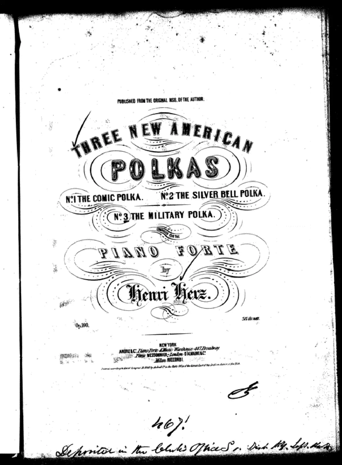 3 New American Polkas, Op.160 - Page 1