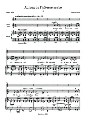 Adieux de l’hôtesse arabe