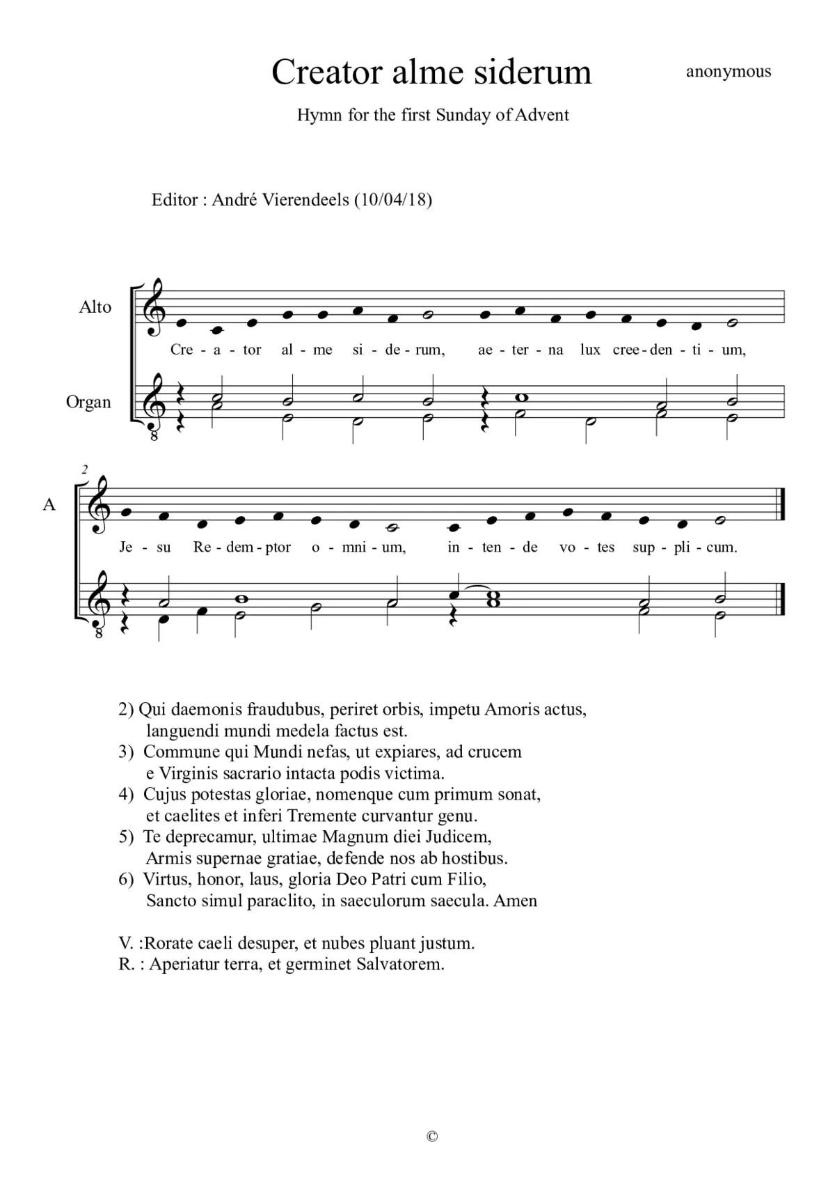 Creator alme siderum - Page 1