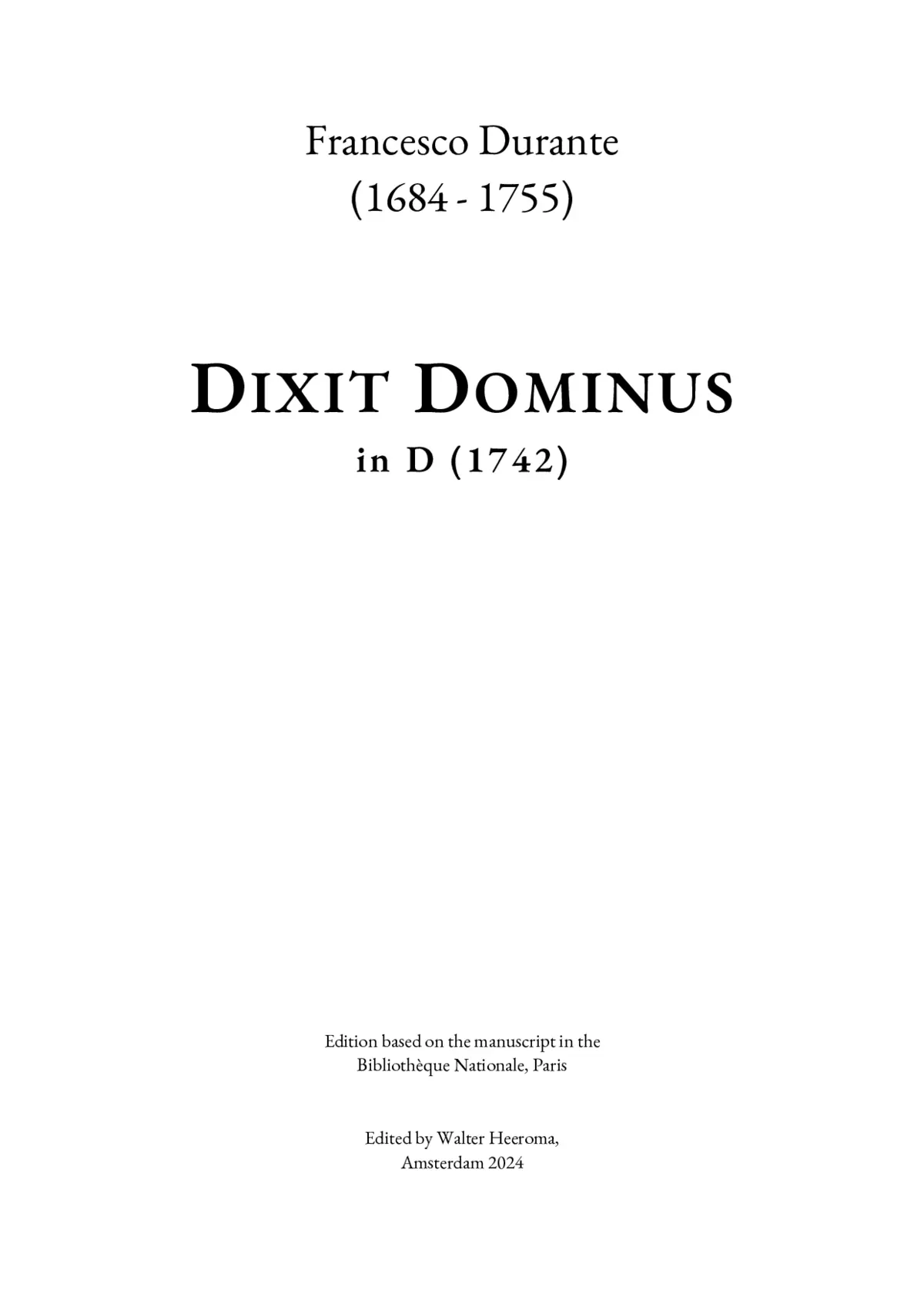 Dixit Dominus in D (1742) - Page 1