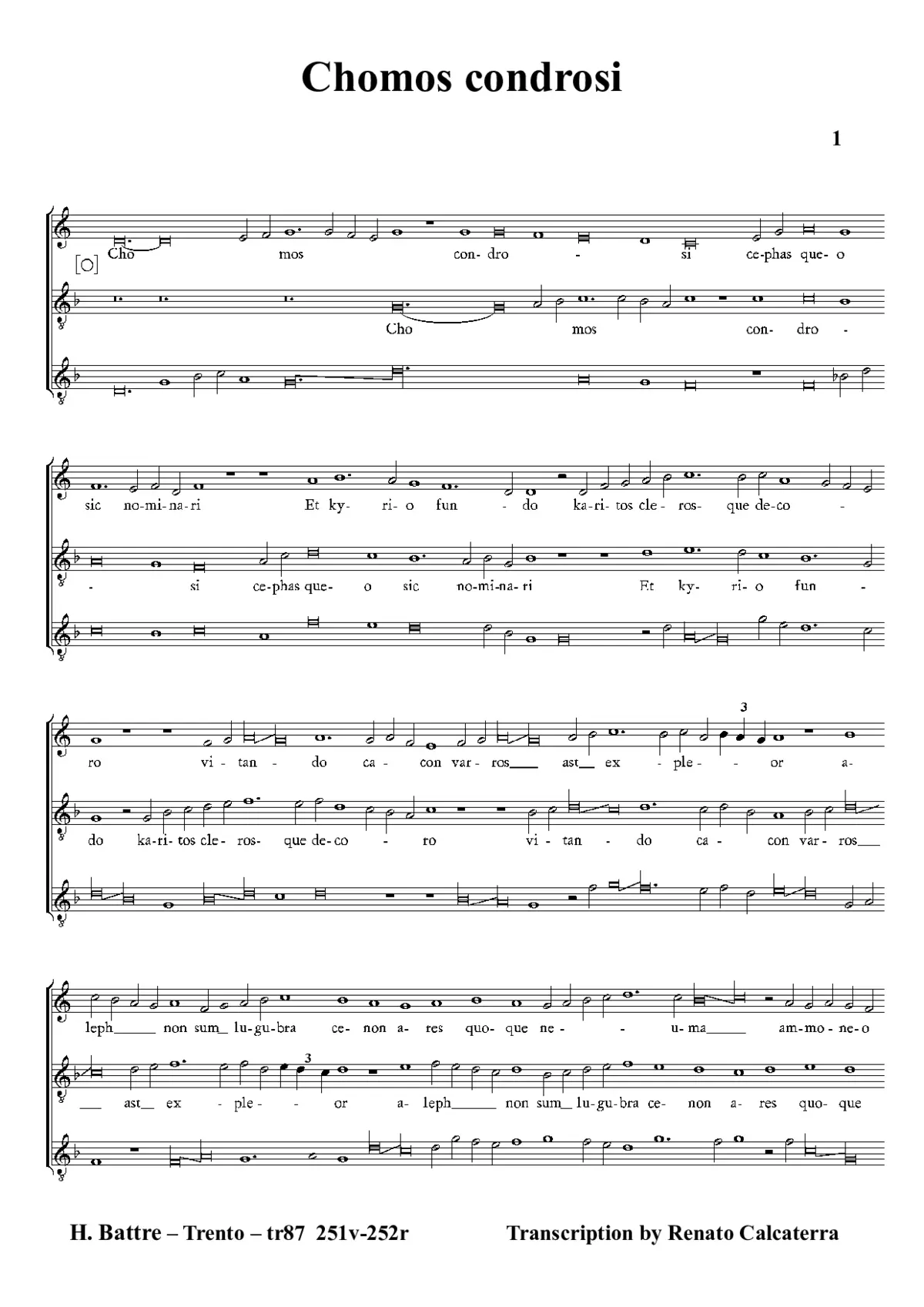 Chomos condrosi - Page 1