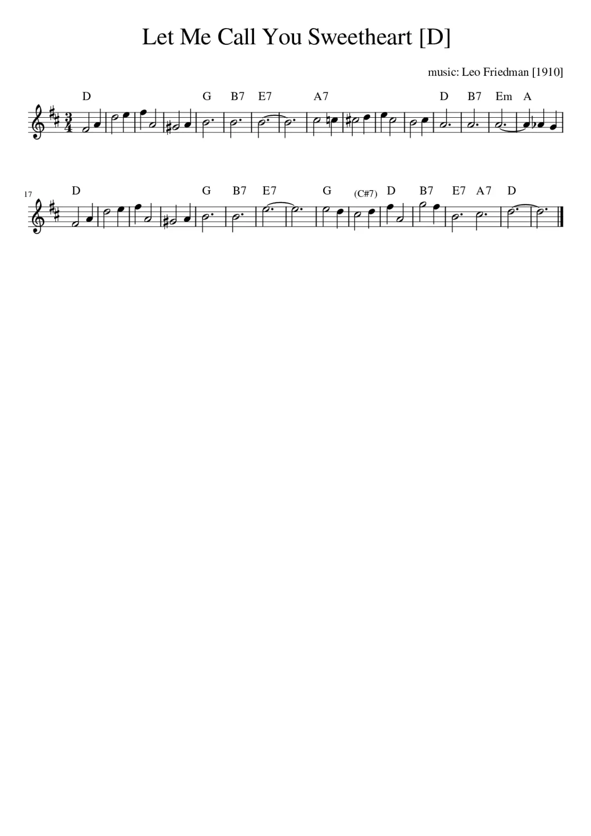 Let Me Call You Sweetheart - Page 1