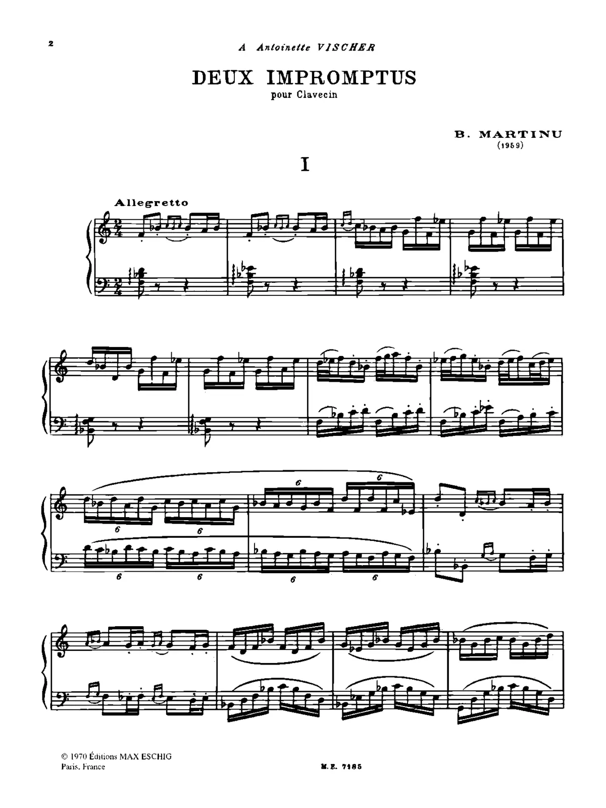 2 Impromptus pour clavecin - Page 1