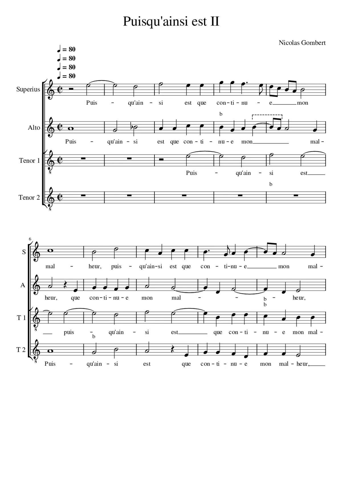 Puisqu' ainsi est II - Page 1