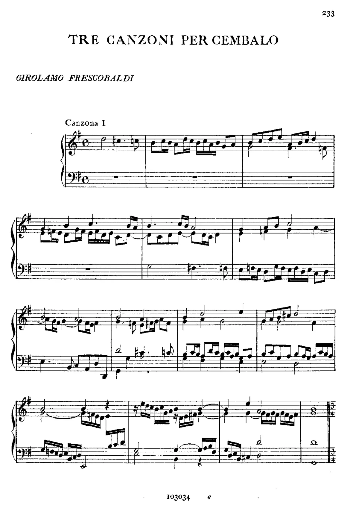 3 Canzoni per Cembalo - Page 1