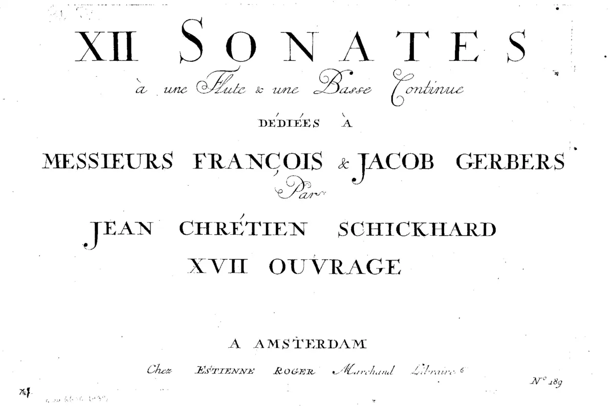 12 Sonatas for Flute and Basso Continuo - Page 1