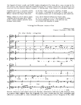 Virginibus sacris fit vox