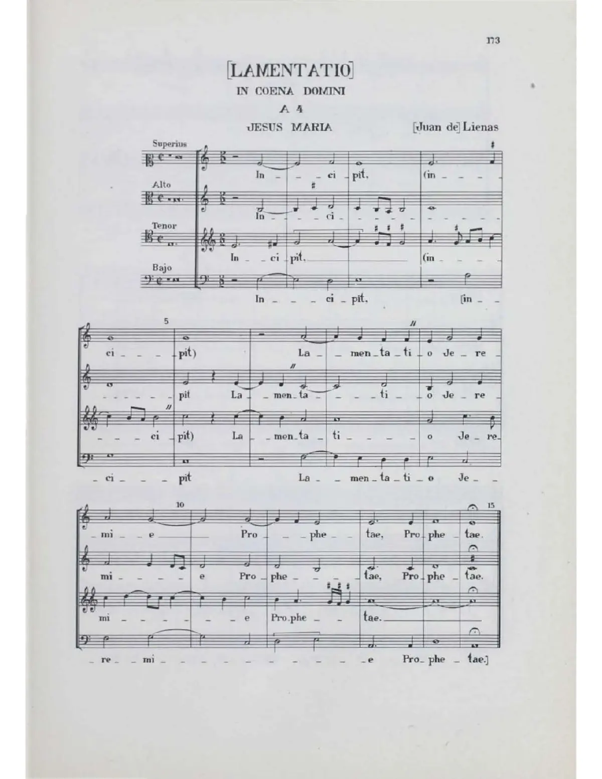 Lamentatio in coena domini a 4 - Page 1