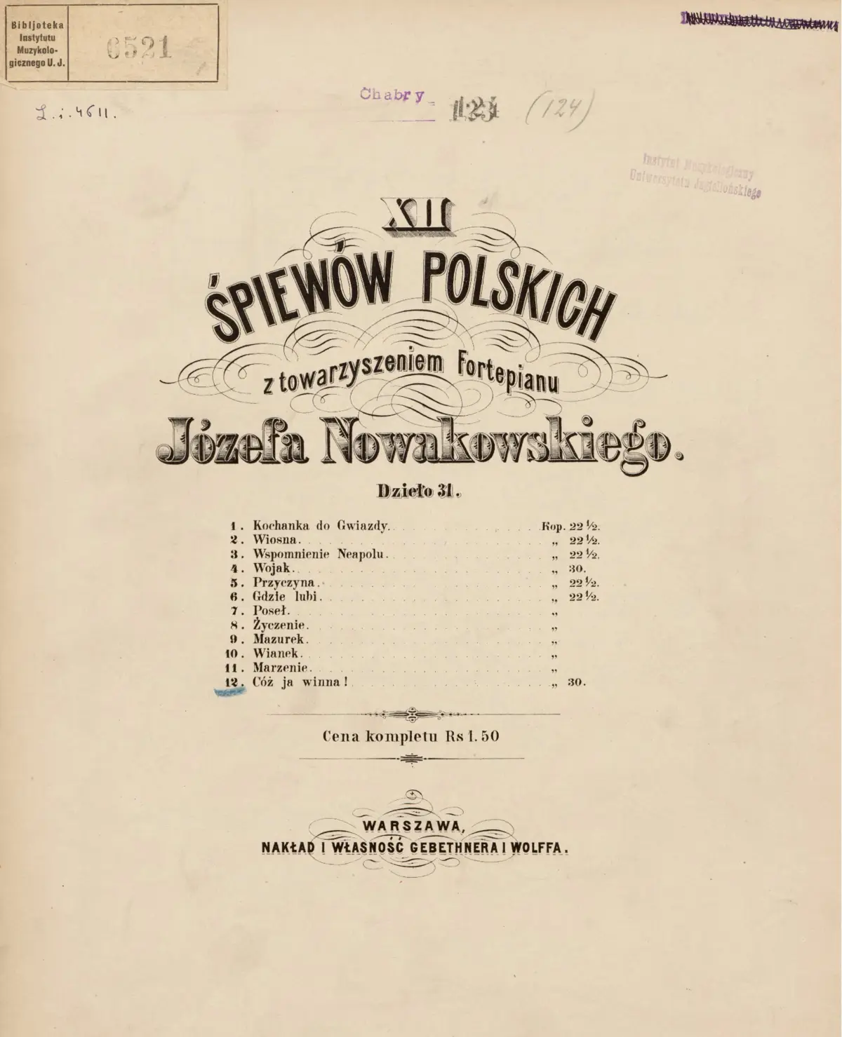 12 Polish Songs - Page 1