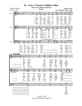 Steht auf, ihr lieben Kinderlein