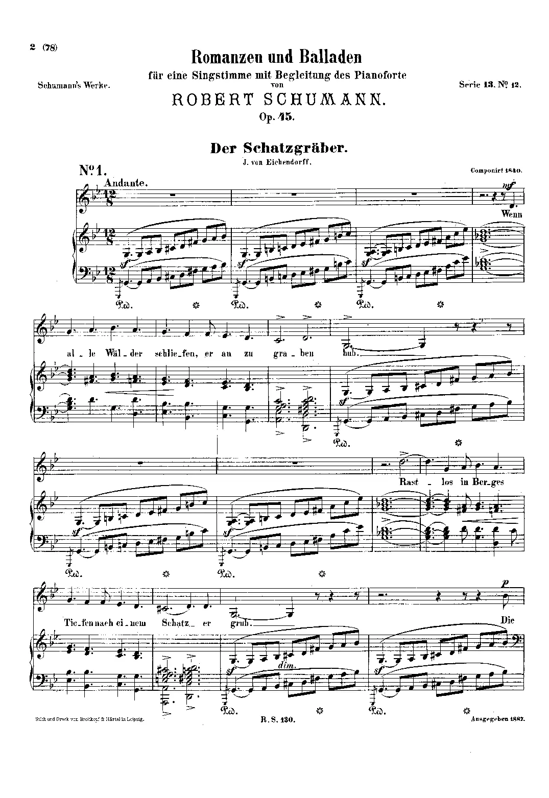 Romanzen und Balladen, Vol.I, Op.45 - Page 1