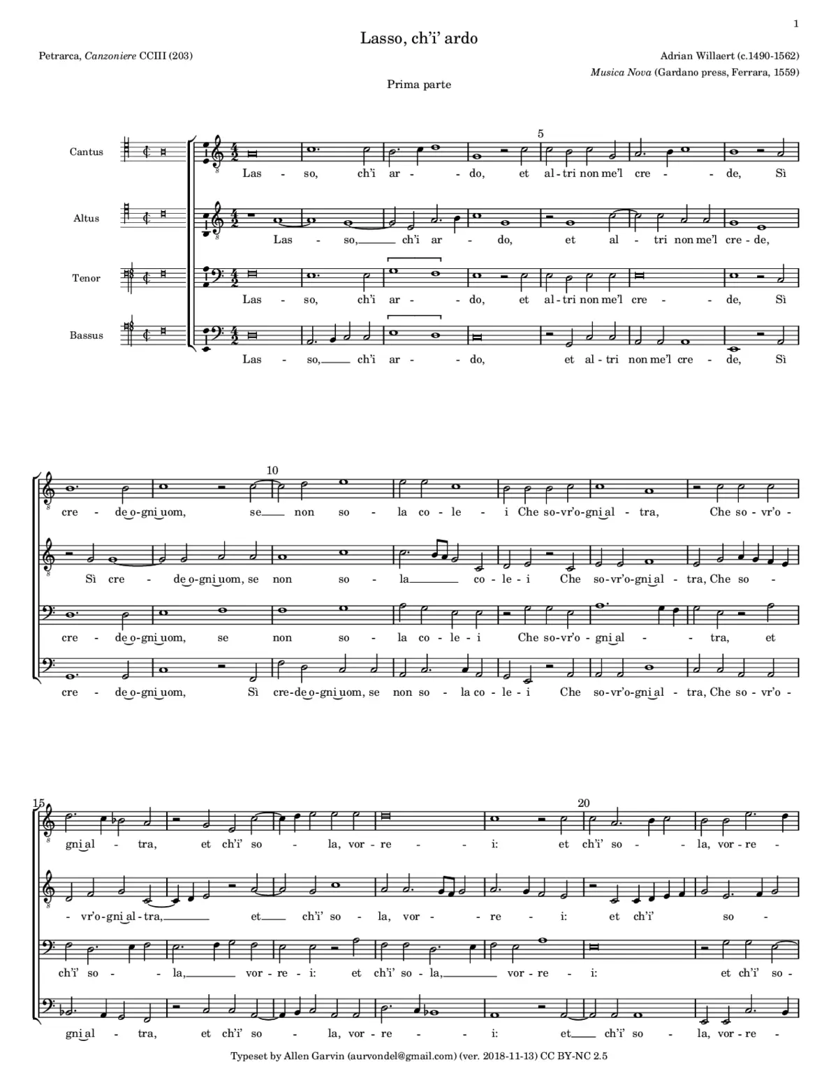 Lasso ch'i ardo - Page 1