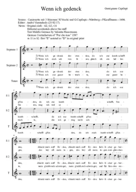 Wenn ich gedenck der Stunden