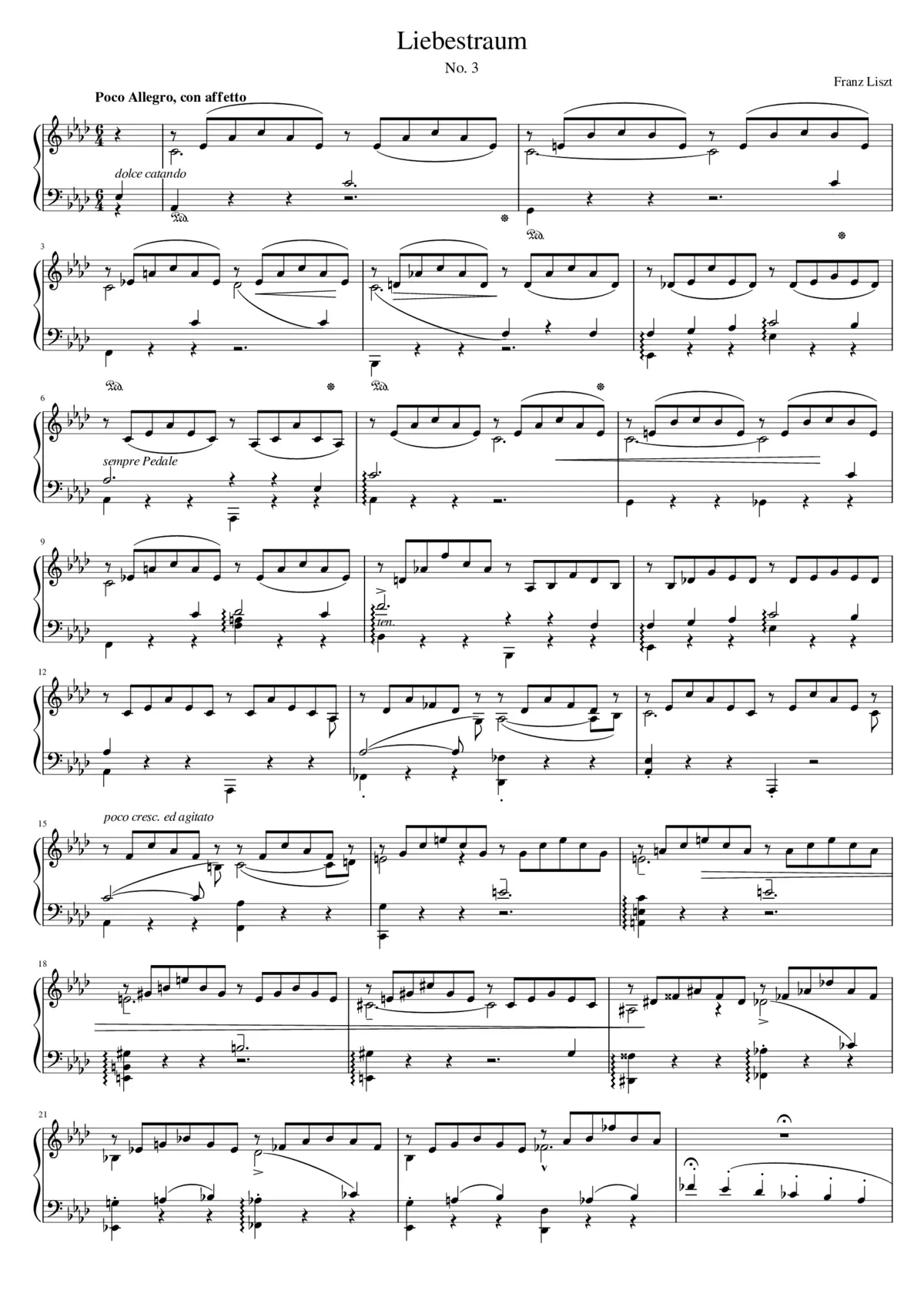 Liebesträume S.541 - Page 1