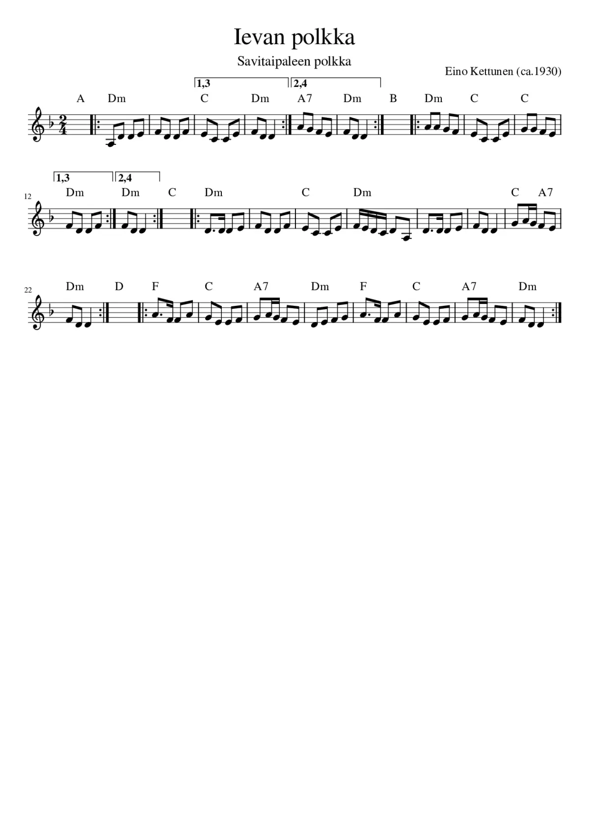 ievan polkka - Page 1