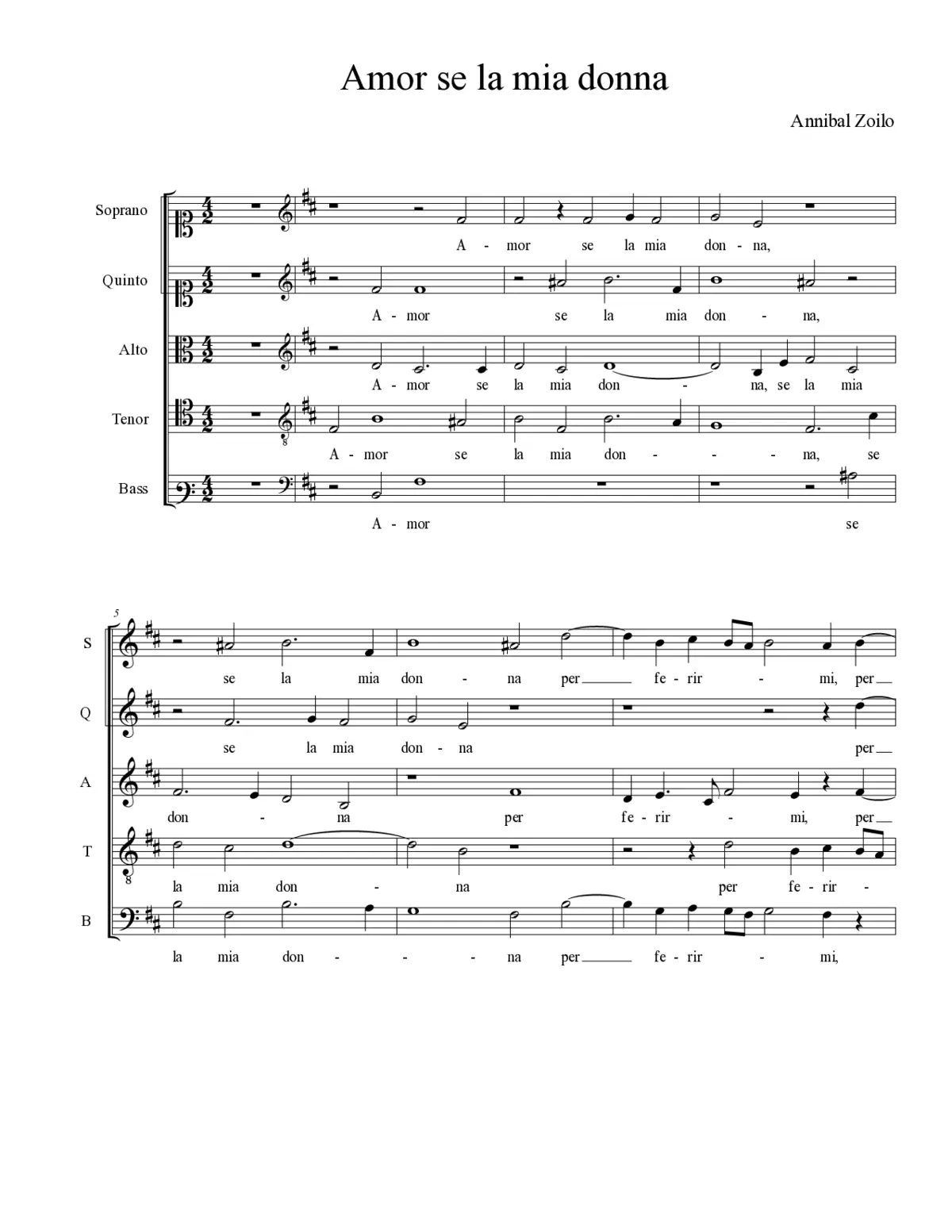 Amor se la mia donna - Page 1